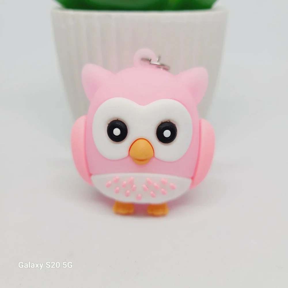 Pink Owl Keychain Keyring Charm Bag Decoration‎ Cute NWOT Women Girls